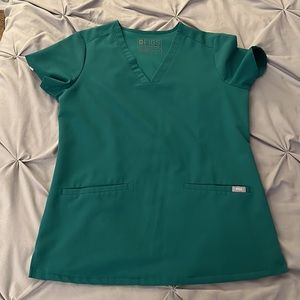Figs hunter green scrub top